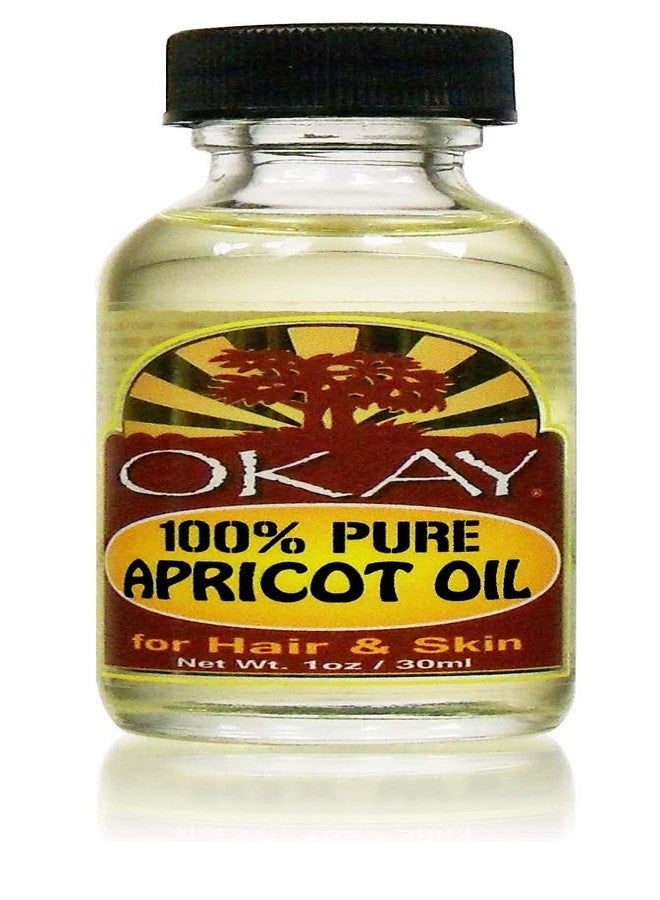 Okay 100% Pure Apricot Oil | For Hair and Skin | High in Vitamins A & C | Soothe and Heal | Free of Silicone & Paraben | 1 oz